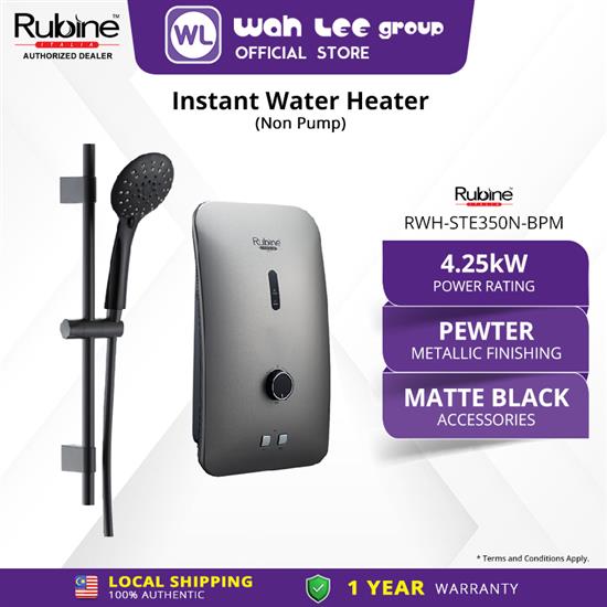 Picture of RUBINE STELLA HOME SHOWER RWH-STE350N-BPM  (NON PUMP) PEWTER METALLIC