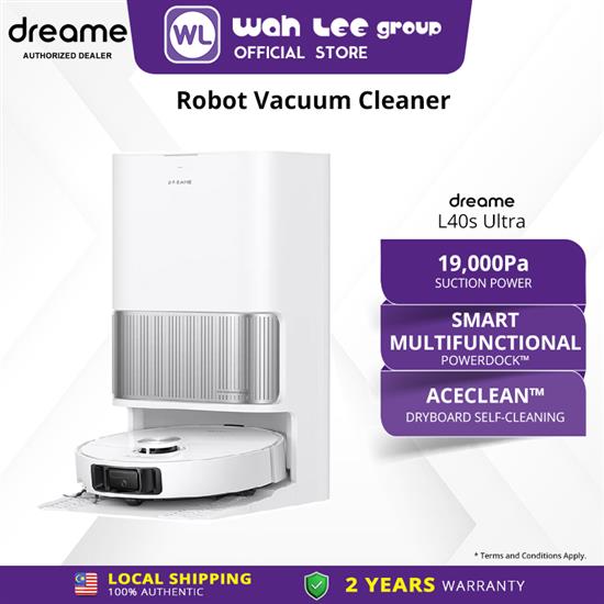 Picture of DREAME ROBOT VACUUM CLEANER L40S ULTRA (SELF CLEAN) WET & DRY l WHITE