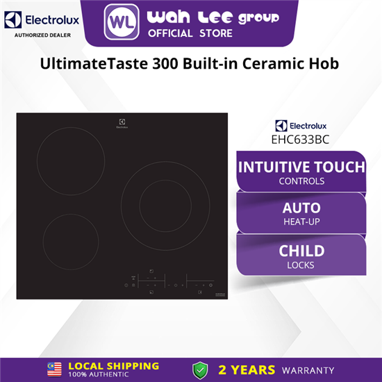 Picture of ELECTROLUX BUILT-IN CERAMIC HOB EHC633BC (3 ZONES)