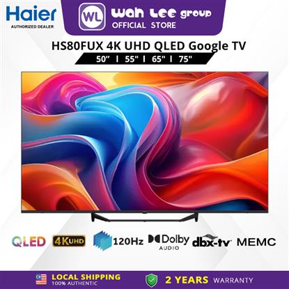 Picture of HAIER 4K GOOGLE HQLED TV H55S80FUX (55")
