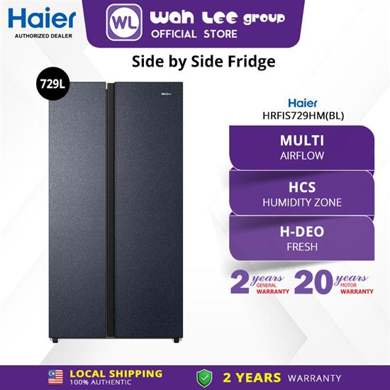 Picture of HAIER SIDE BY SIDE FRIDGE HRF-IS729HM(BL) (729L) GEMSTONE