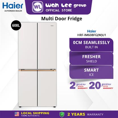 Picture of HAIER SPACE FIT MULTIDOOR FRIDGE HRF-IM608FG(W)U1 (608L) GLASS WHITE