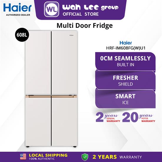 Picture of HAIER SPACE FIT MULTIDOOR FRIDGE HRF-IM608FG(W)U1 (608L) GLASS WHITE