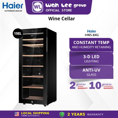 Picture of HAIER WINE CHILLER HWS-84G (198L) BLACK