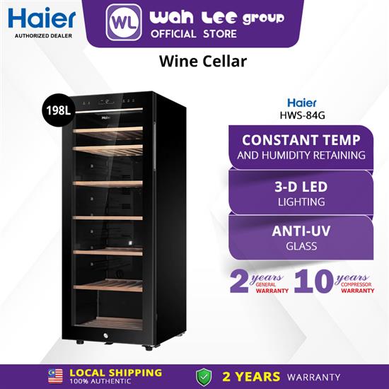 Picture of HAIER WINE CHILLER HWS-84G (198L) BLACK