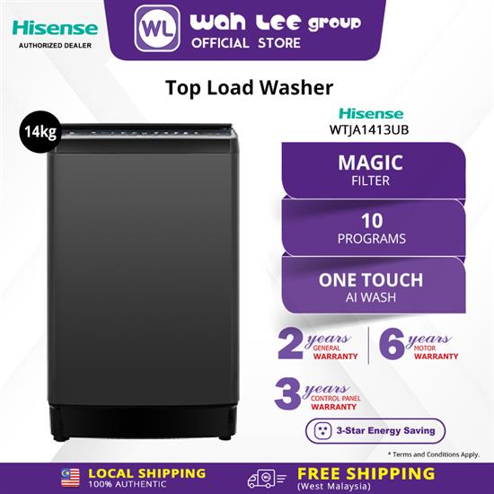 Picture of HISENSE TOP LOAD WASHER WTJA1413UB (14KG)