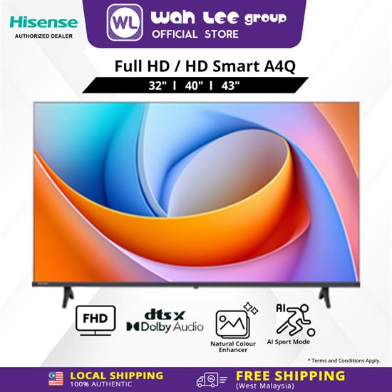 HISENSE FHD SMART LED TV 43A4Q (43")的图片