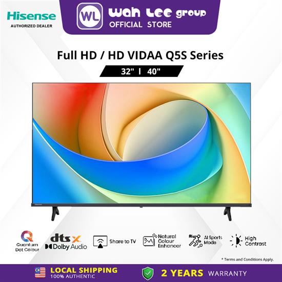 Picture of HISENSE FHD SMART QLED TV Q5S SERIES (32" / 40")