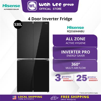 Picture of HISENSE 4 DOOR FRIDGE RQ556N4ABU (530L)