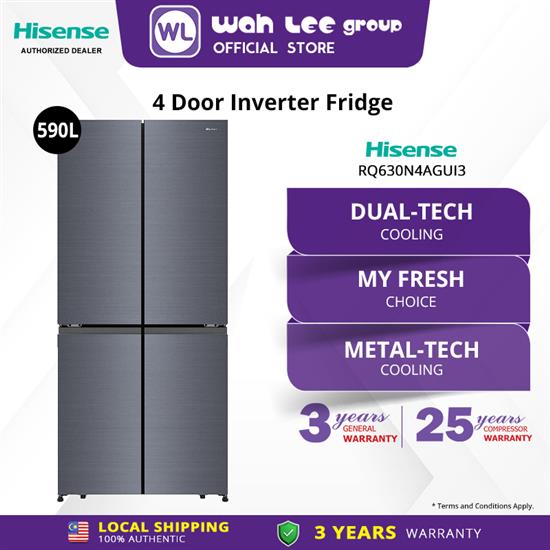 Picture of HISENSE 4 DOOR FRIDGE RQ630N4AGUI3 (590L)