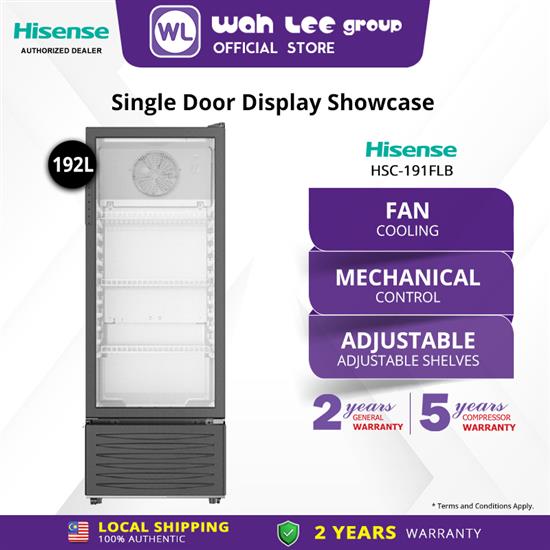 Picture of HISENSE SINGLE DOOR DISPLAY SHOWCASE HSC-191FLB (192L)