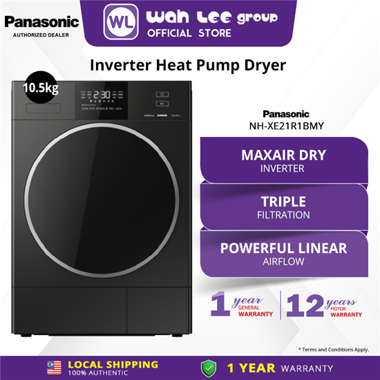 Picture of PANASONIC FRONT LOAD HEAT PUMP DRYER NH-XE21R1BMY (10.5KG)