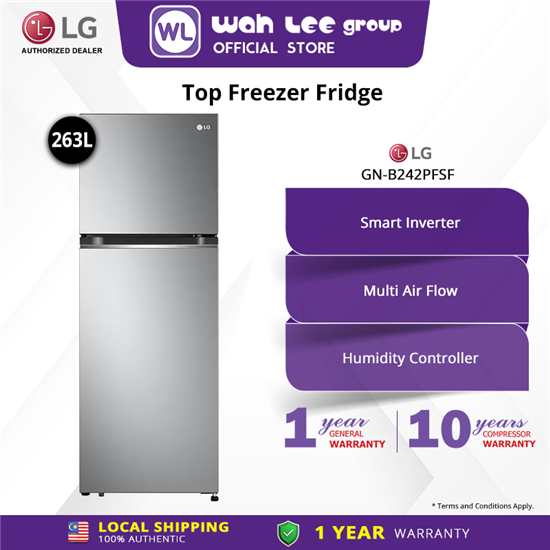 Picture of LG TOP FREEZER FRIDGE GN-B242PFSF (263 LITRES)
