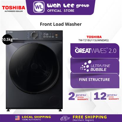 Picture of TOSHIBA FRONT LOAD WASHER TW-T21BU115UWM(MG) (10.5KG)