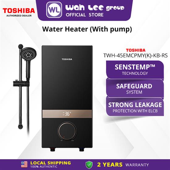 Picture of TOSHIBA HOME SHOWER TWH-45EMCPMY(K)-KB 4.5KW DC (KNOB/BLACK SHOWER)