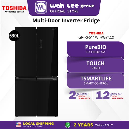Picture of TOSHIBA 4 DOORS FRIDGE GR-RF611WI-PGY(22) INVERTER (530L)