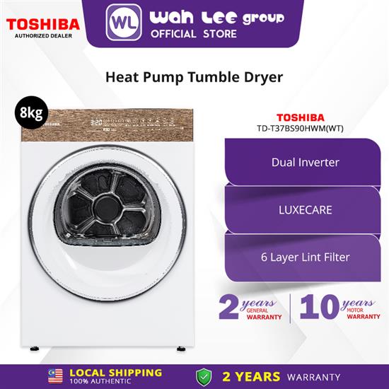 Picture of TOSHIBA HEAT PUMP DRYER TD-T37BS90HWM(WT) 8KG JAPANDI