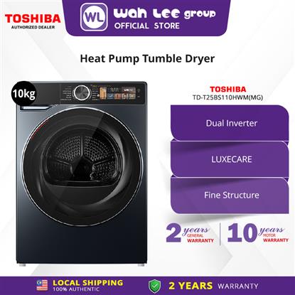 Picture of TOSHIBA HEAT PUMP DRYER TD-T25BS110HWM(MG) 10KG