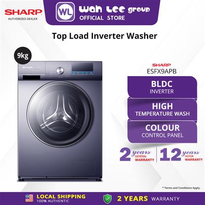Picture of SHARP FRONT LOAD WASHER ESFX9APB (9 KG) NAVY BLUE