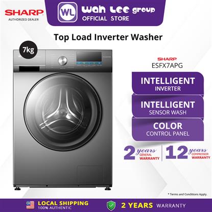 Picture of SHARP FRONT LOAD WASHER ESFX7APG (7 KG)