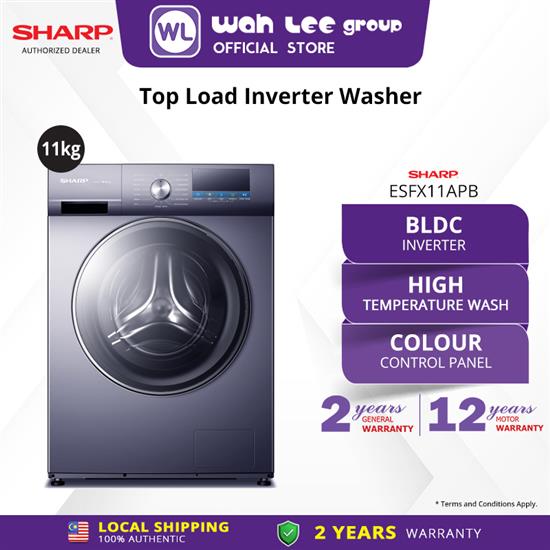 Picture of SHARP FRONT LOAD WASHER ESFX11APB (11 KG) NAVY BLUE