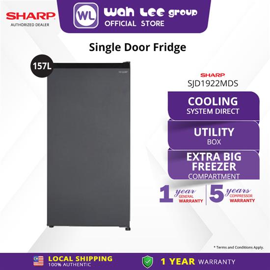 Picture of SHARP SINGLE DOOR FRIDGE SJD1922MDS (157L) DARK GREY