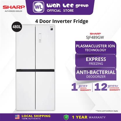 Picture of SHARP 4 DOORS FRIDGE SJF489GW (480L)