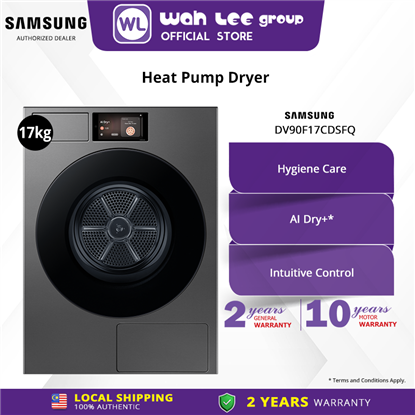 Picture of SAMSUNG BESPOKE AI HEAT PUMP DRYER DV90F17CDSFQ (17KG)