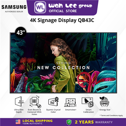 Picture of SAMSUNG QBB QUANTUM PROCESSOR 4K SIGNAGE TV QB43C (43")