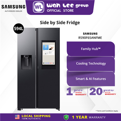 Picture of SAMSUNG SIDE BY SIDE FRIDGE RS90F65ANFME (FAMILY HUB)