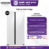 Picture of SAMSUNG SIDE BY SIDE FRIDGE RS70F65QNWME 647L (WHITE GLASS)