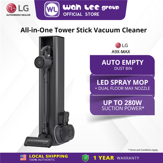Picture of LG ALL IN ONE TOWER STICK VACUUM CLEANER A9X-MAX (with MOP)