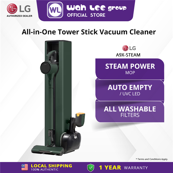 Picture of LG ALL IN ONE TOWER STICK VACUUM CLEANER A9X-STEAM (with STEAM POWER MOP)